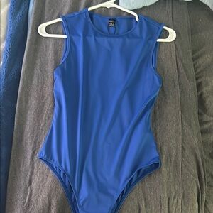 Vibrant Blue Sleeveless Bodysuit